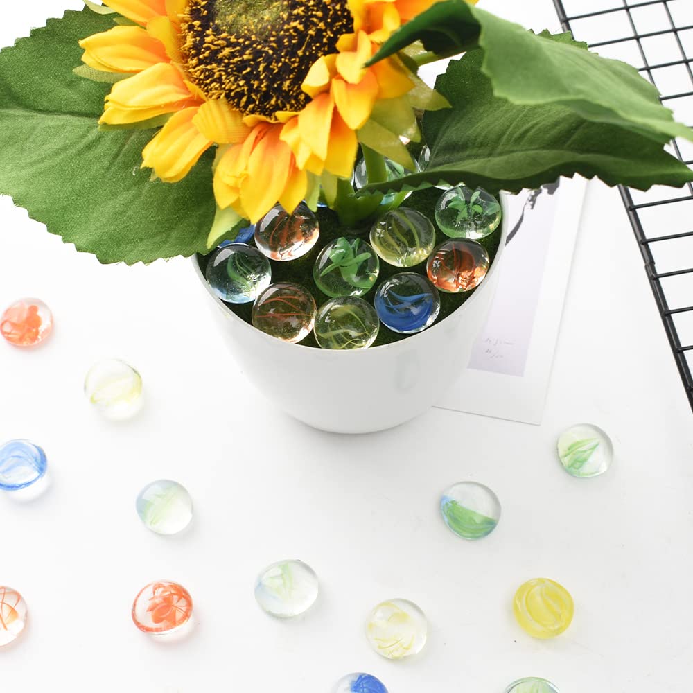 工芸品 Flower base marble color WOBOGO-Ink-Blue-White-Marble-